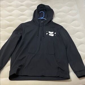 Black Under Armour Hoodie with White Logo